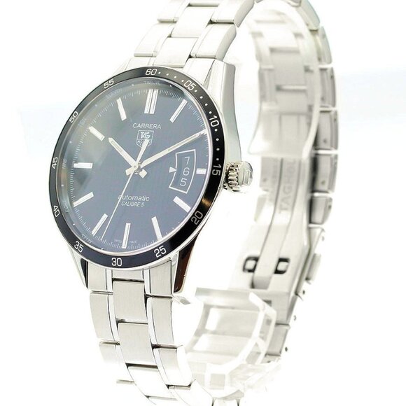 Tag Heuer Carrera Men's Watch WV211M Calibre 5 Swiss Automatic Black Dial 39mm - Picture 2 of 3